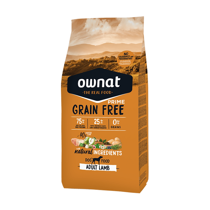 OWNAT 成年犬低敏蛋白配方-放牧草飼小羔羊犬糧 (大顆粒) - GRAIN FREE PRIME ADULT LAMB (FOR DOG)