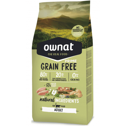 OWNAT 全齡貓消化配方-放牧雞肉與火雞貓糧 (易消化）Prime Grain Free【Adult】Chicken & Turkey Cat Food