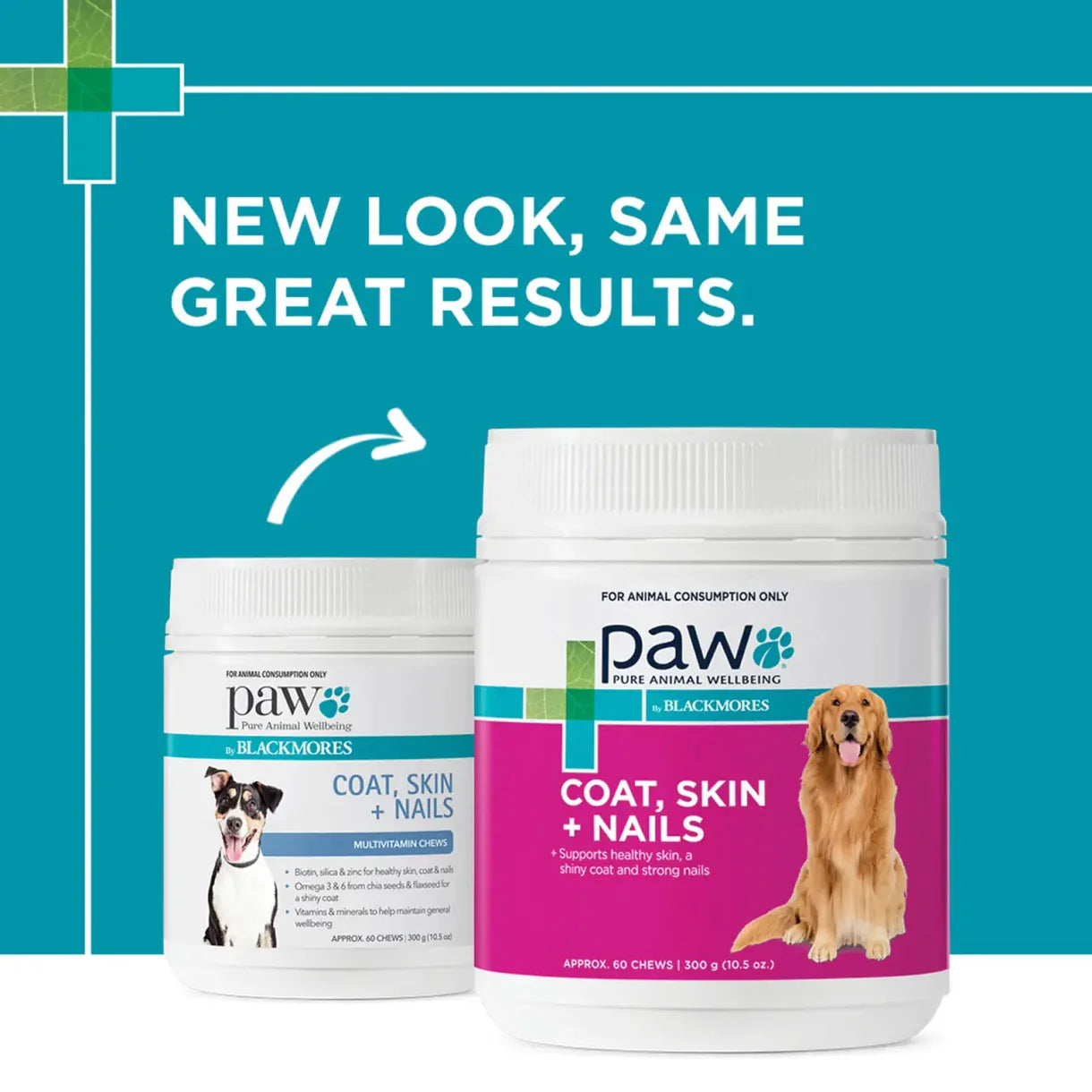 PAW COAT, SKIN AND NAILS CHEW 300G 60'S 狗用 毛髮、指甲及皮膚健康咀嚼片 300g 60粒裝