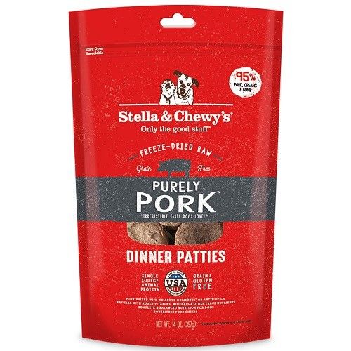 Stella & Chewy's 凍乾狗糧脫水肉餅 - 豬全部都係豬 豬肉 配方 14oz