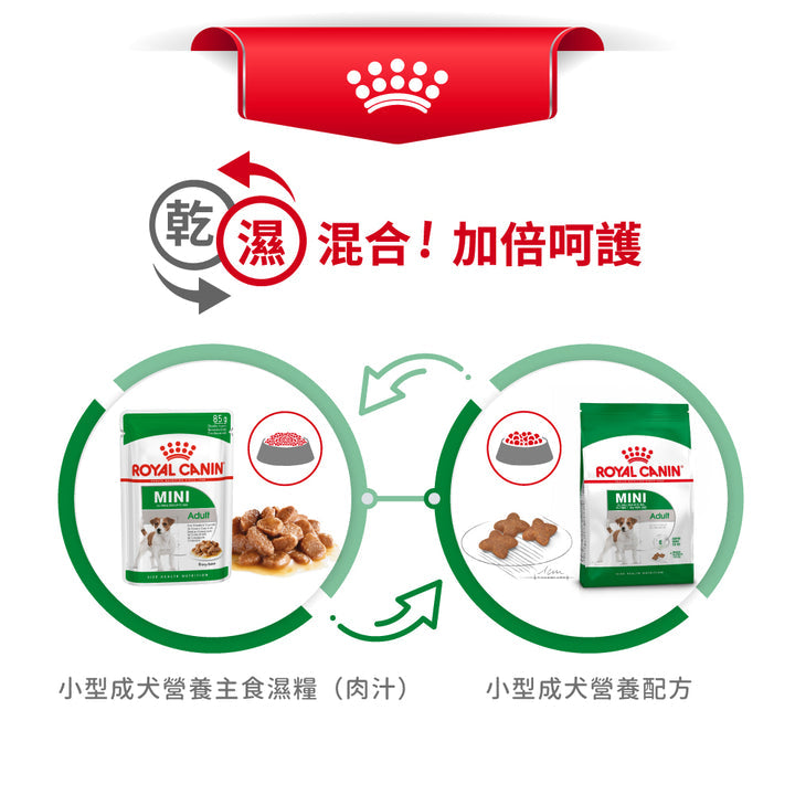 Royal Canin 法國皇家狗濕糧 - 小型成犬 (肉汁) Mini Adult (Gravy) 85g