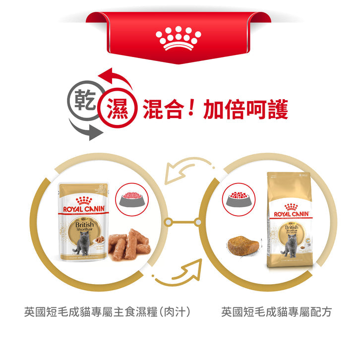 Royal Canin 法國皇家貓濕糧 - 英國短毛成貓 (肉汁) British Shorthair Adult (Gravy) 85g