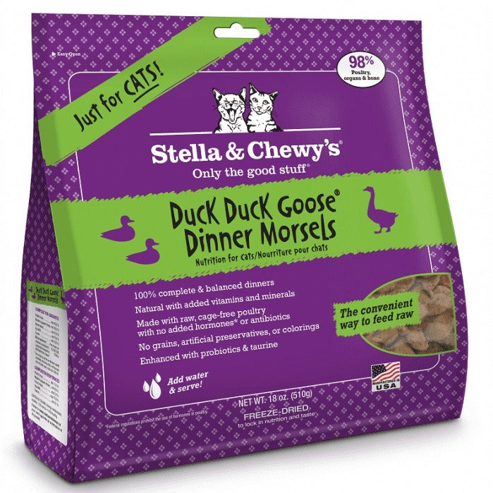 Stella & Chewy's 貓凍乾脫水肉粒 - 鴨朋鵝友 (鴨肉鵝肉)配方