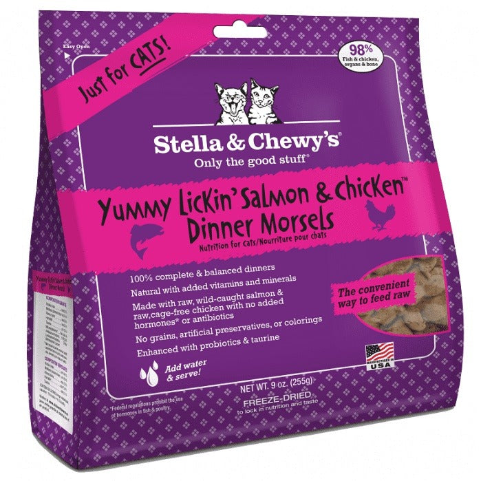Stella & Chewy's 貓凍乾脫水肉粒 - 舔舌之選 (三文魚雞肉)配方
