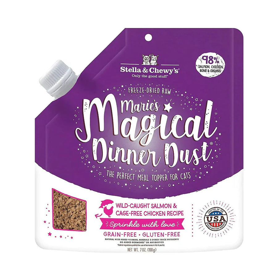 Stella & Chewy's 凍乾脫水貓糧 魔幻肉塵系列 - 三文魚及雞肉配方-7oz / Marie's Magical Dinner Dust Wild Caught Salmon & Cage Free Chicken Recipe 7oz