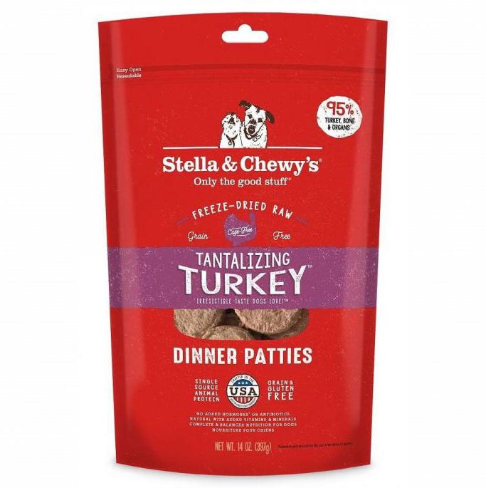 Stella & Chewy's 凍乾狗糧脫水肉餅 - 火雞誘惑(火雞肉)配方