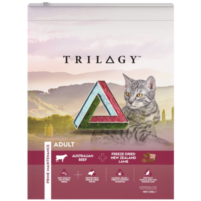 TRILOGY 無穀成貓糧 - 澳洲牛肉 + 紐西蘭羊肺凍乾
