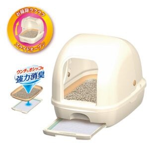 Unicharm 全封閉型貓砂盆套裝 (象⽛⽩ / 灰⿊)