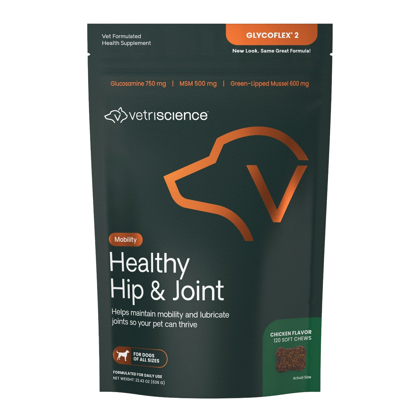 VetriScience - Glyco Flex 2 狗隻關節保健咀嚼肉粒 (120粒-包裝)