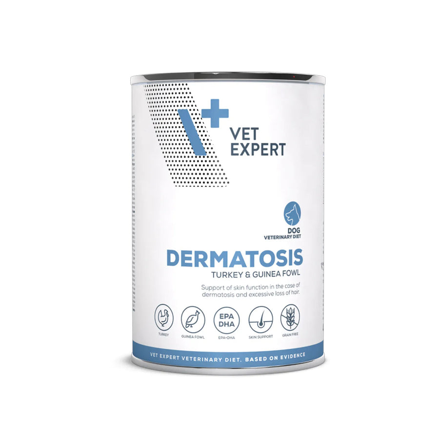 vet_expert_v_dermatosis_turkey_guinea_fowl_dog_can_food_400g