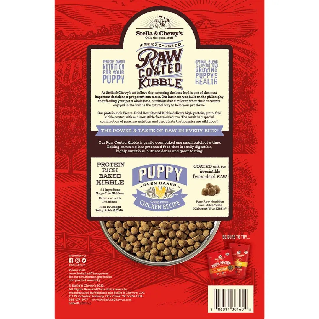 Stella & Chewy's 幼犬凍乾外層狗乾糧 - 放養雞配方 / Puppy Freeze Dried Cage Free Chicken Raw Coated Dog Dry Food