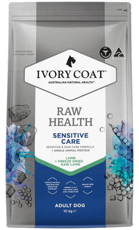 IVORY COAT Raw Health 澳洲成犬乾糧+生羊肉凍乾 - 敏感與皮膚護理羊肉成犬配方
