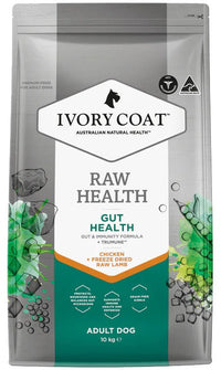 IVORY COAT Raw Health 澳洲成犬乾糧+生羊肉凍乾 - 腸道健康雞肉成犬配方