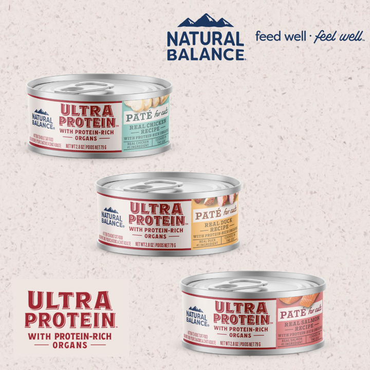 NATURAL BALANCE - Ultra Protein頂級系列 - 貓用肉醬罐2.8oz (雞肉 / 鴨肉 / 三文魚)