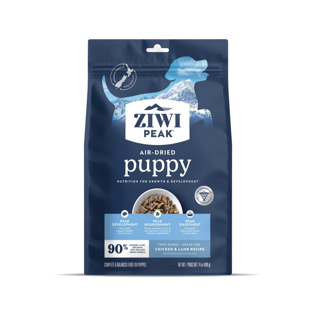 Ziwipeak 新西蘭巔峰 - 風乾幼犬糧系列 - 雞肉及羊肉配方