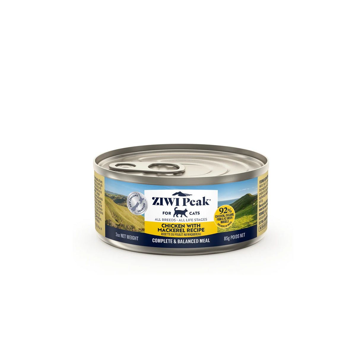 ZiwiPeak 鮮肉貓罐頭系列 - 雞肉配鯖魚配方