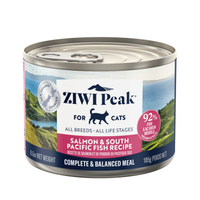 ZiwiPeak 新西蘭巔峰 - 雙重風味鮮肉貓罐頭系列 - 三文魚及南太平洋魚配方