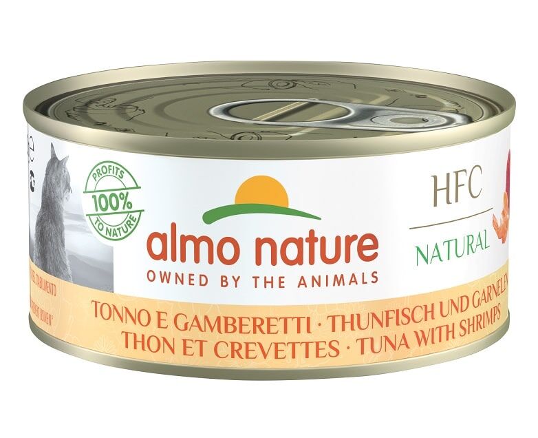 Almo Nature 貓濕糧 - HFC Natural - 鮮蝦吞拿魚 150g