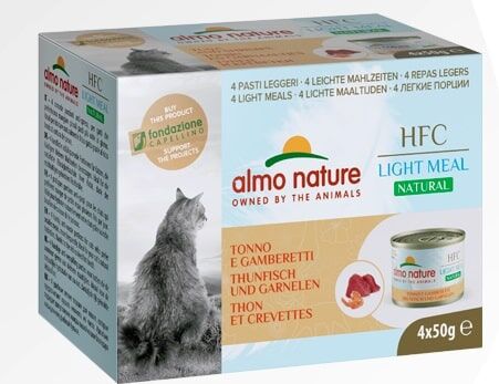 Almo Nature 健怡貓罐頭 -HFC- 吞拿魚鮮蝦配方 (50g x 4)