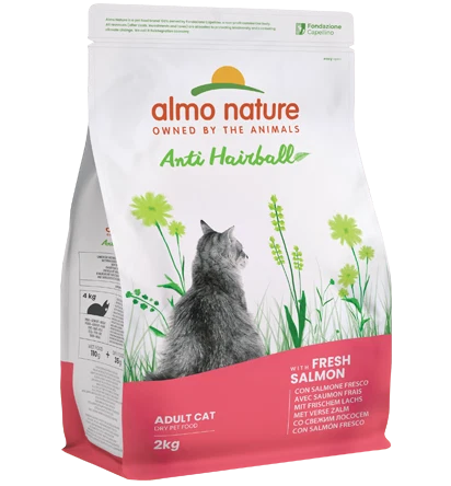 Almo Nature 貓乾糧 - 去毛球 - 三文魚配方 2kg