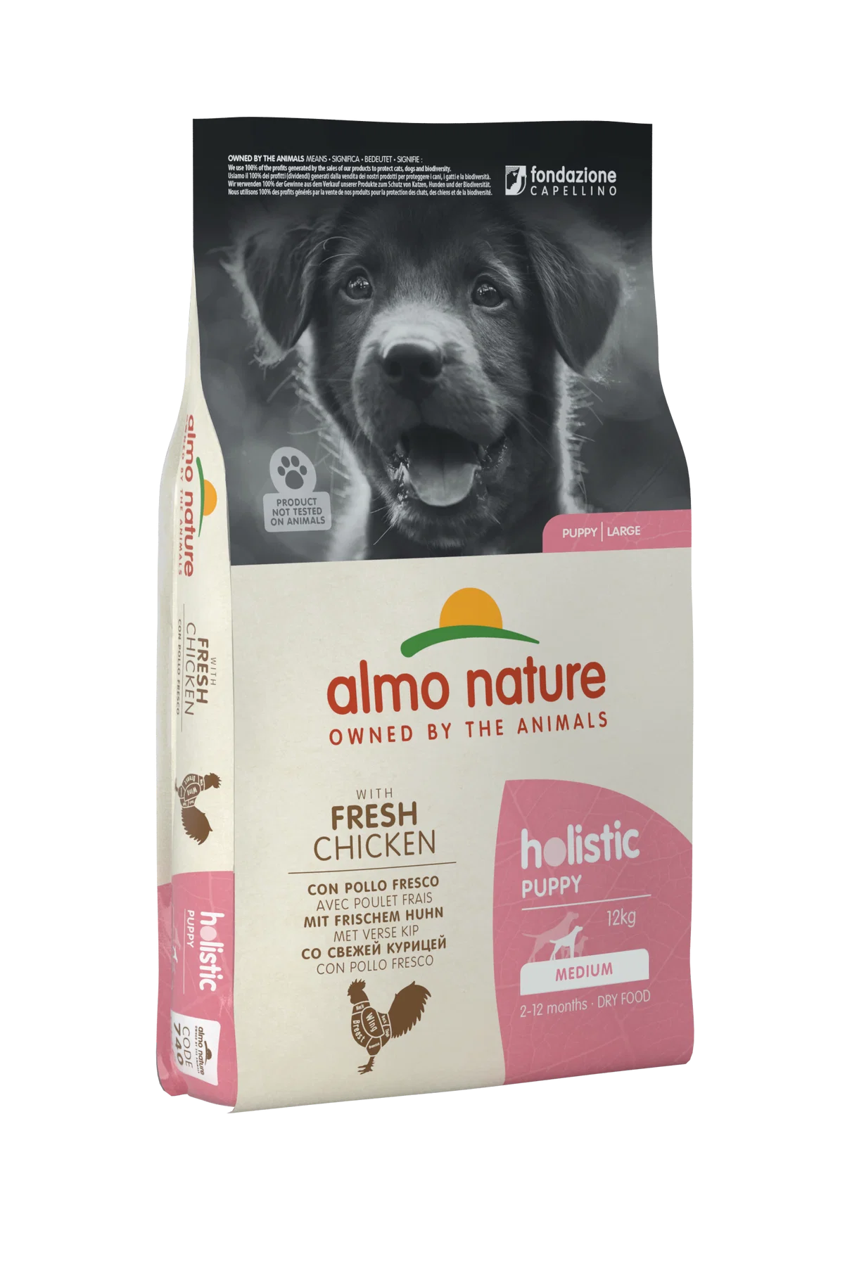 Almo Nature 狗乾糧 - Holistic 中型幼犬 - 雞肉配方 12kg