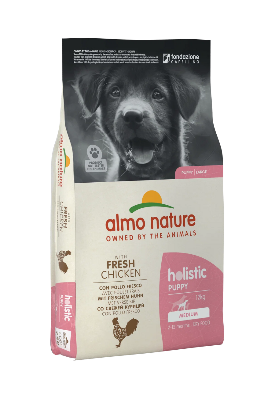Almo Nature 狗乾糧 - Holistic 中型幼犬 - 雞肉配方 12kg
