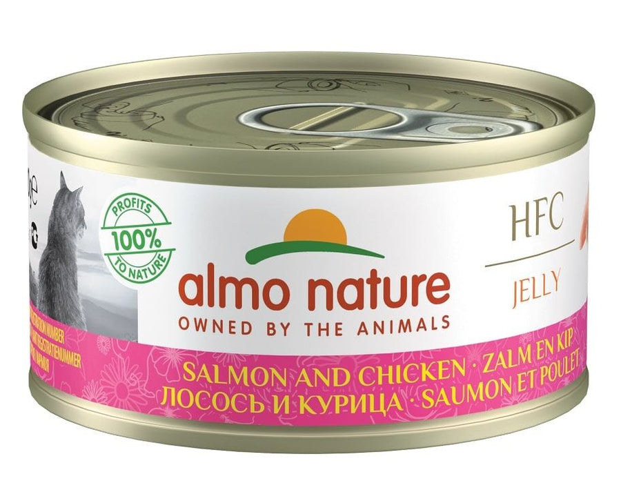 Almo Nature 貓濕糧 - HFC啫喱系列 - 三文魚雞肉 70g