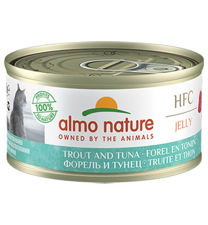 Almo Nature 貓濕糧 - HFC啫喱系列 - 鱒魚吞拿魚 70g