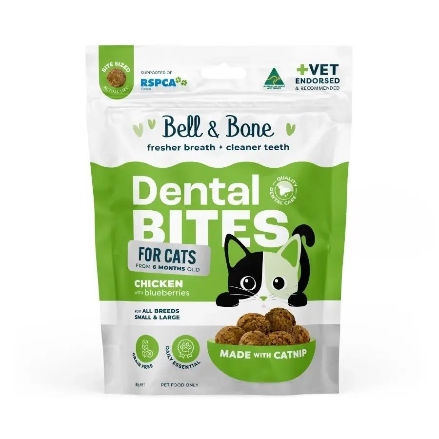 Bell_&_Bone_貓小食_雞肉藍莓天然潔齒粒80g