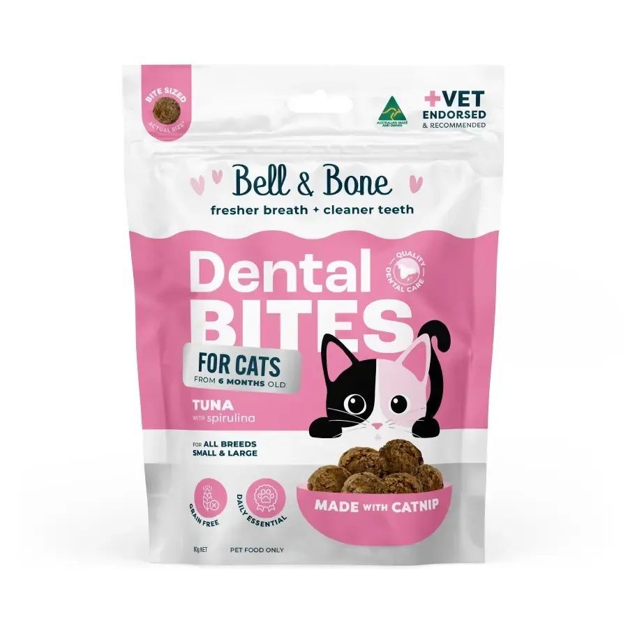 Bell_&_Bone_貓小食_吞拿魚+螺旋藻天然潔齒粒80g