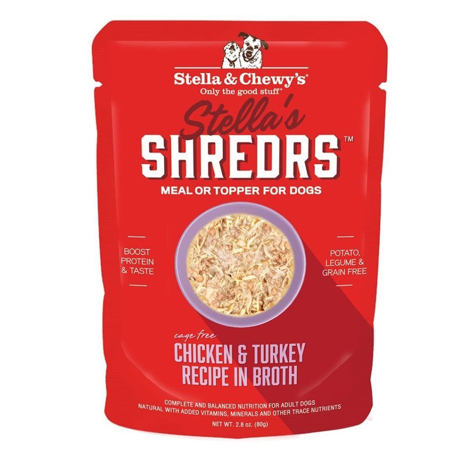 Stella & Chewy's 美國狗濕糧 - 肉絲滋味包系列 - 放養雞+火雞 配方 2.8oz