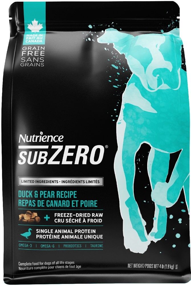 Nutrience_Sub_Zero_單一蛋白乾糧_脫水肉粒系列_鴨肉_梨配方_成犬