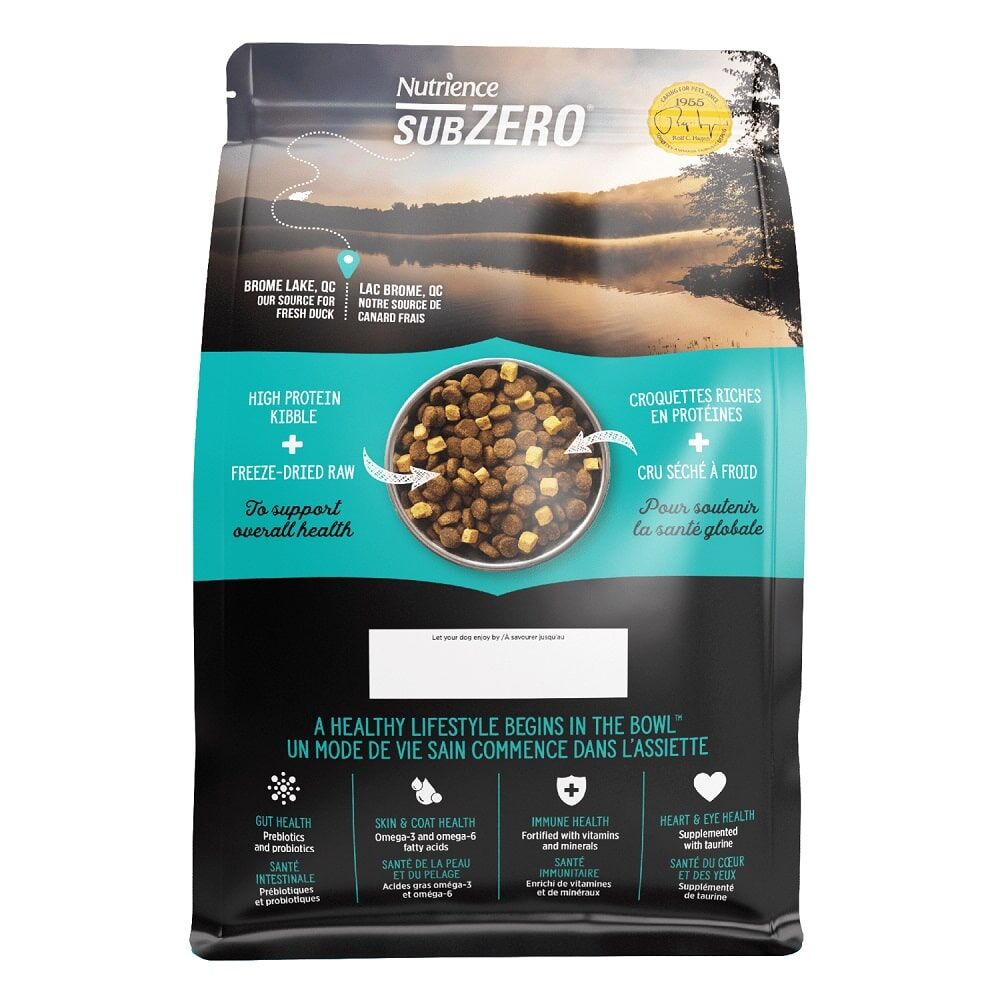 Nutrience_Sub_Zero_單一蛋白乾糧_脫水肉粒系列_鴨肉_梨配方_成犬