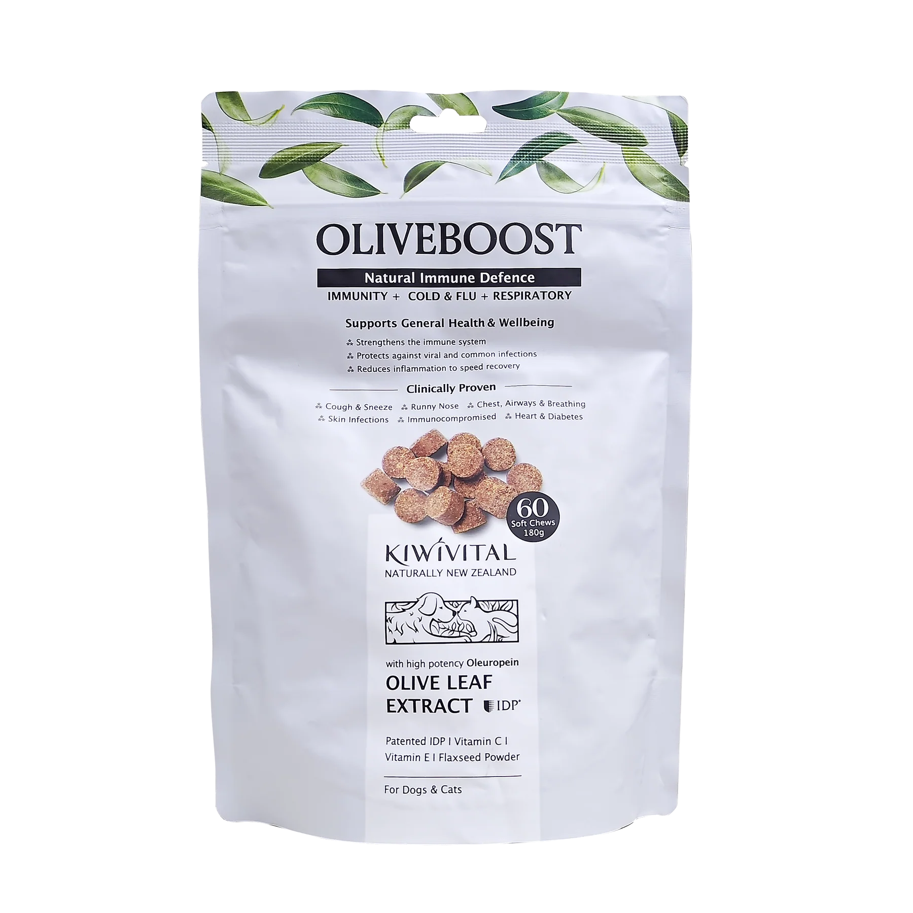 Kiwivital OliveBoost Chews橄欖葉維C軟粒 (60粒裝)