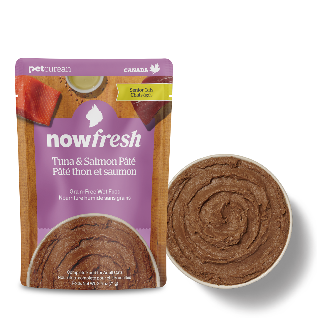 NowFresh 貓濕糧 高齡貓 吞拿魚及三文魚肉醬包2.5oz