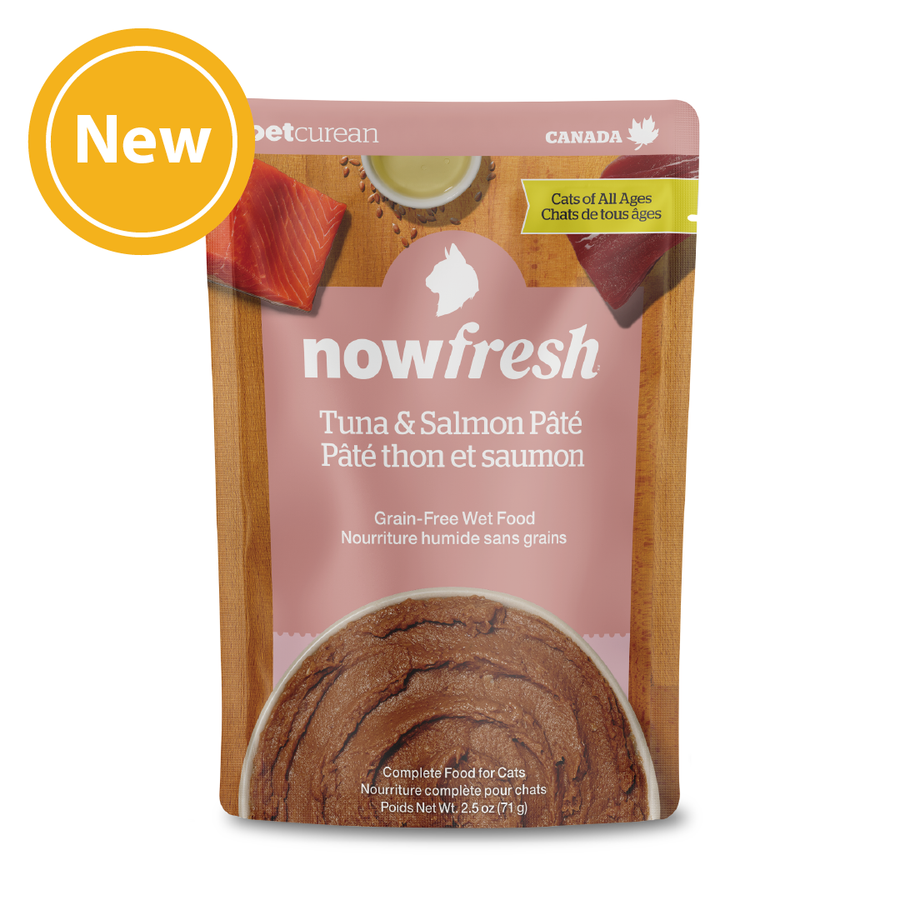 NowFresh 貓濕糧 全年齡貓 吞拿魚及三文魚肉醬包2.5oz