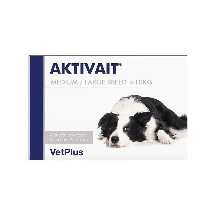 VetPlus - AKTIVAIT DOG Medium & Large Breed (Brain Health Supplements) 60caps 腦活素 中至大型犬 (60粒 藥丸款)